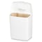 Hospeco 1 gal Rectangular Institutional Plastic Can, White, Top Door, PPC Plastic, 8.75 in 250-201W - alternate 1